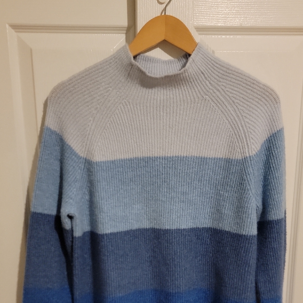 Halogen Women's Multi-Blue Turtleneck Sweater